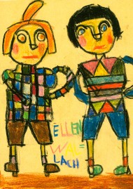 Max und Moritz als Kinderzeichnung
